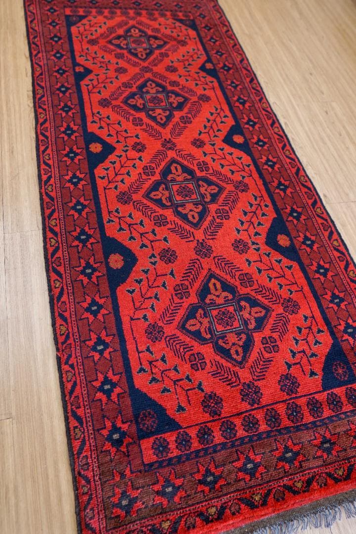 Halo 194×83cm 手織り絨毯 カールモハメディ ランナー