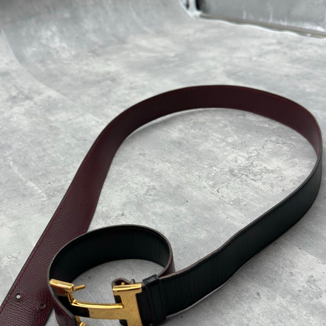【正規品/美品】エルメス 正規ベルト コンスタンス ゴールド金具 黒 95