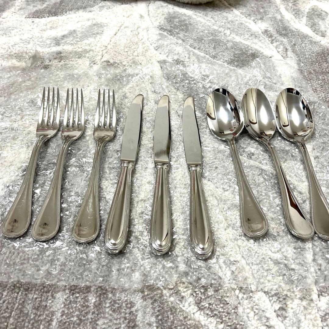 【新品未使用】クリストフル　テーブルナイフ、フォーク、スプーン9点