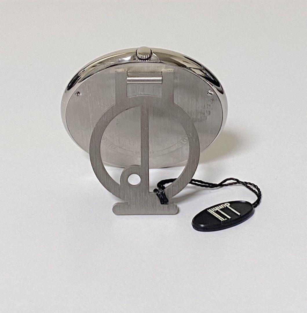 希少 dunhill ダンヒル 置時計 05.01222 ラウンド クォーツ