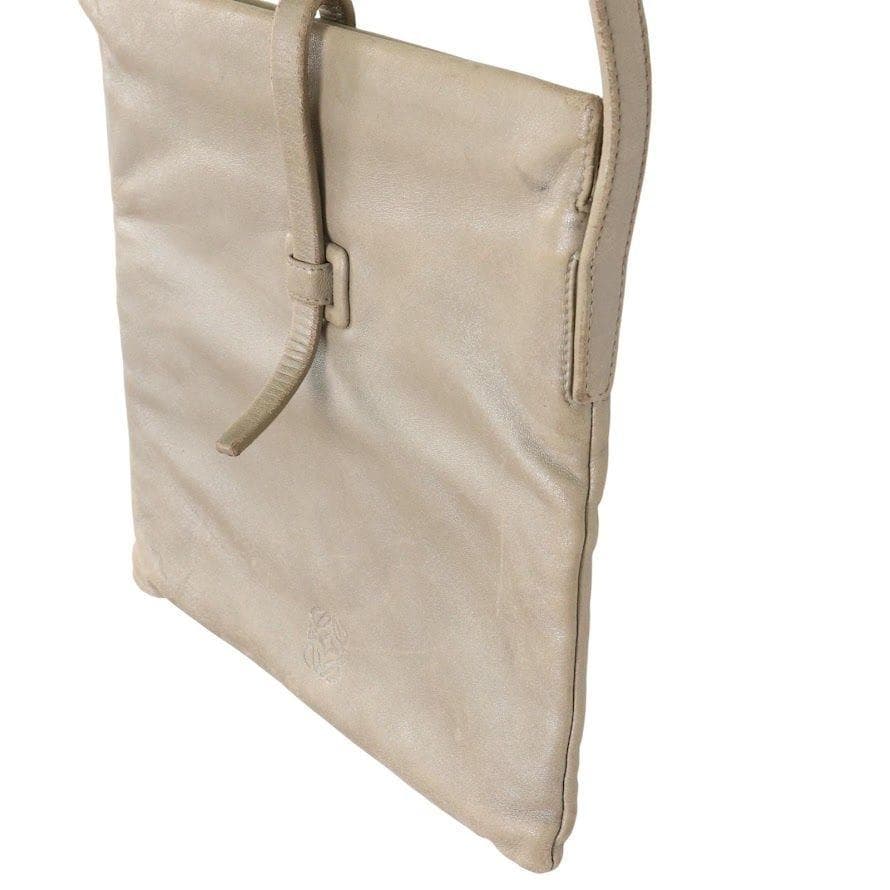 【廃盤】LOEWE ロエベ アナグラム レザー 本革　ショルダーバッグ スクエア