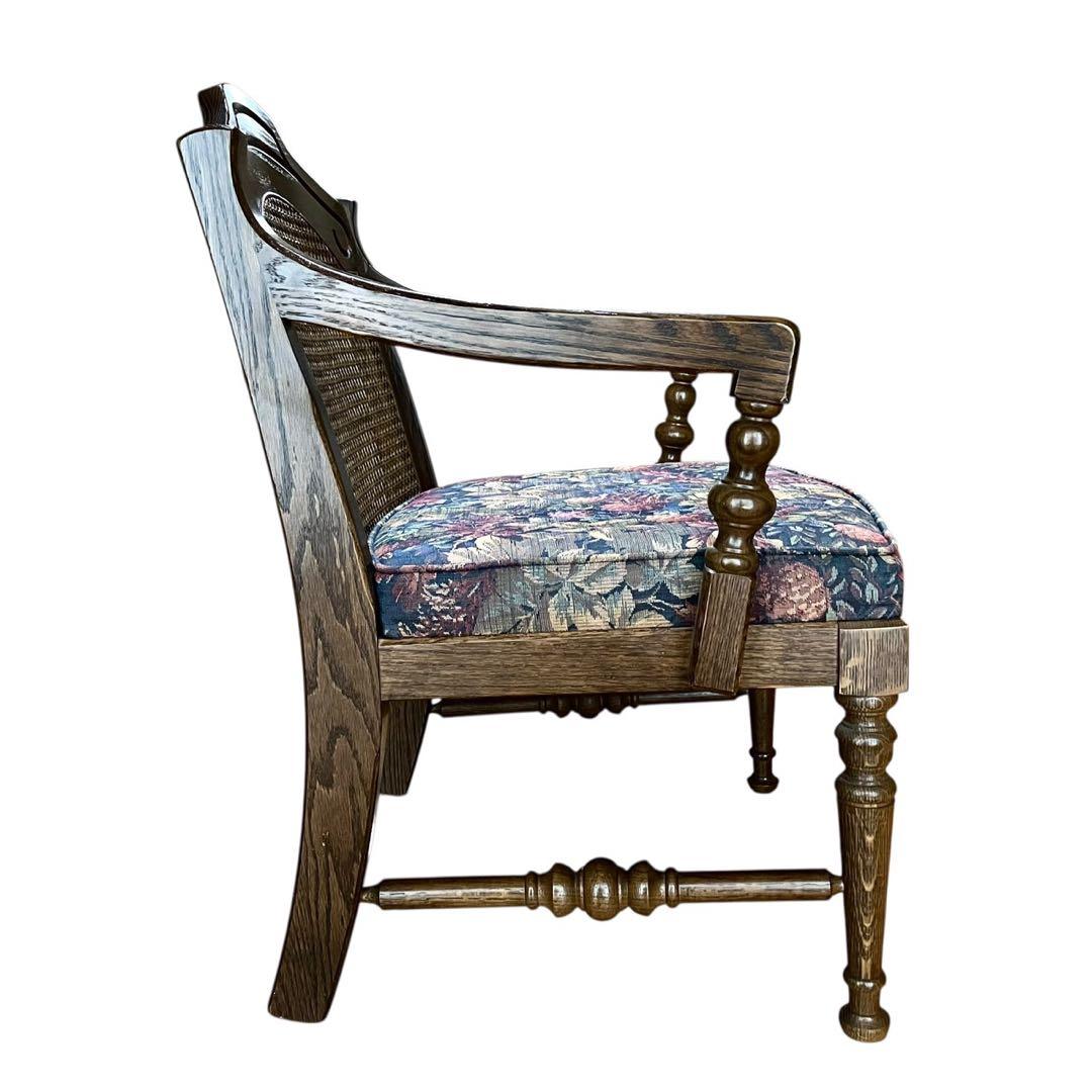 KOSUGA コスガ アームチェア オーク材 ラタン 花柄 木製 ダイニング