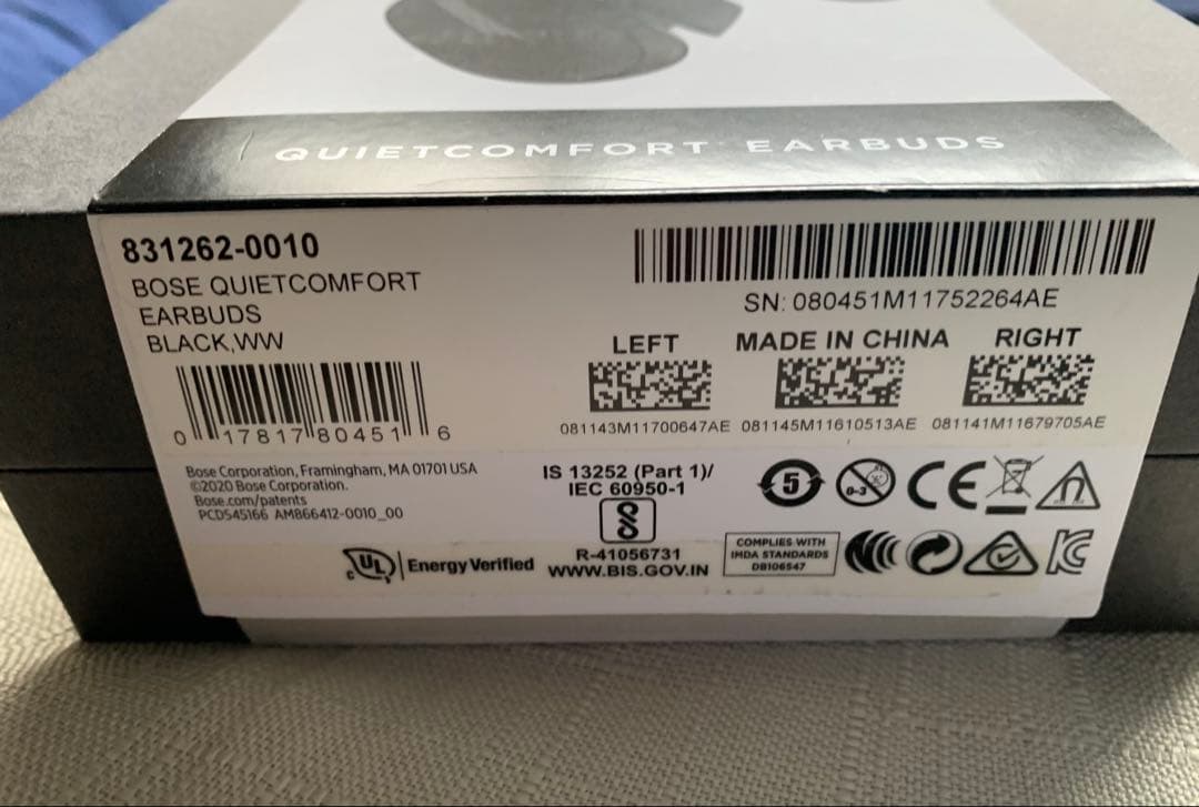 【訳あり品】Bose QuietComfort Earbuds ノイキャン