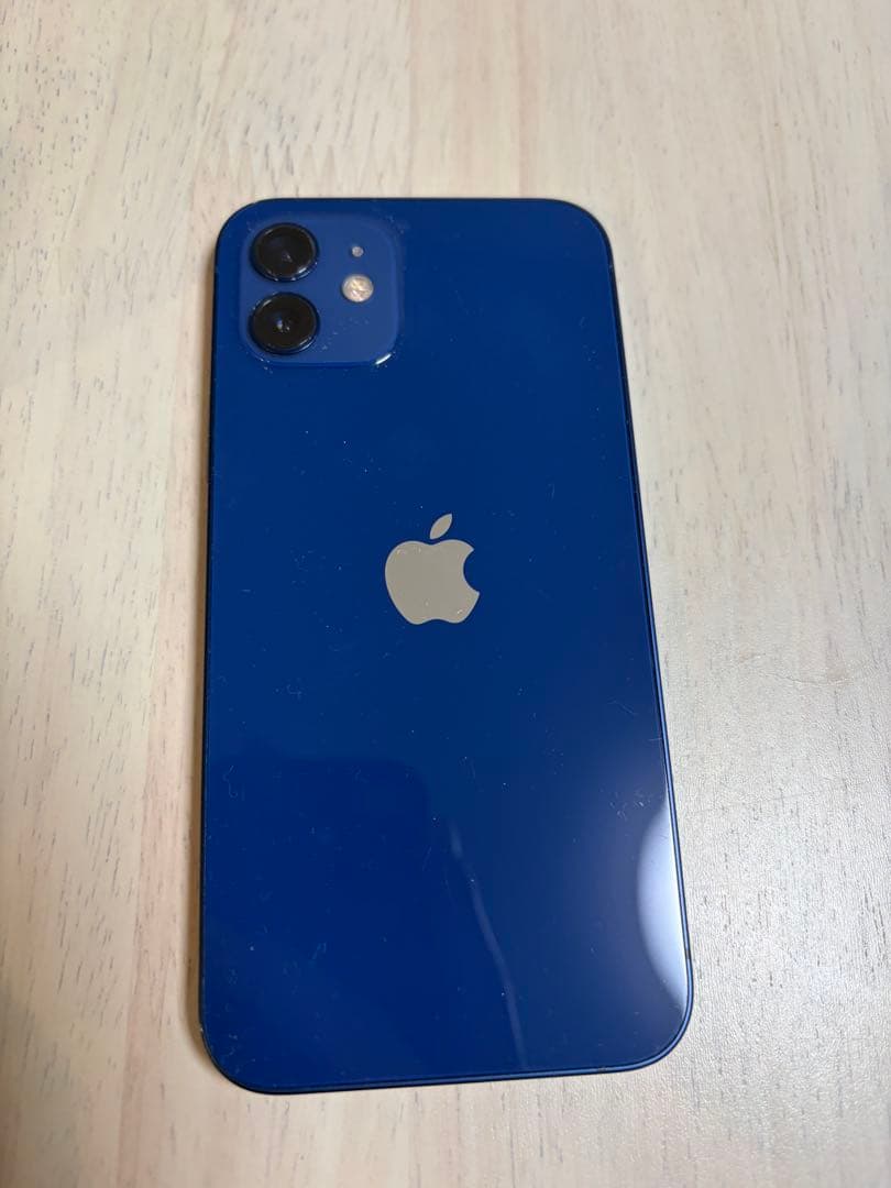 Apple iPhone 12 本体 ブルー 画面ひび割れあり