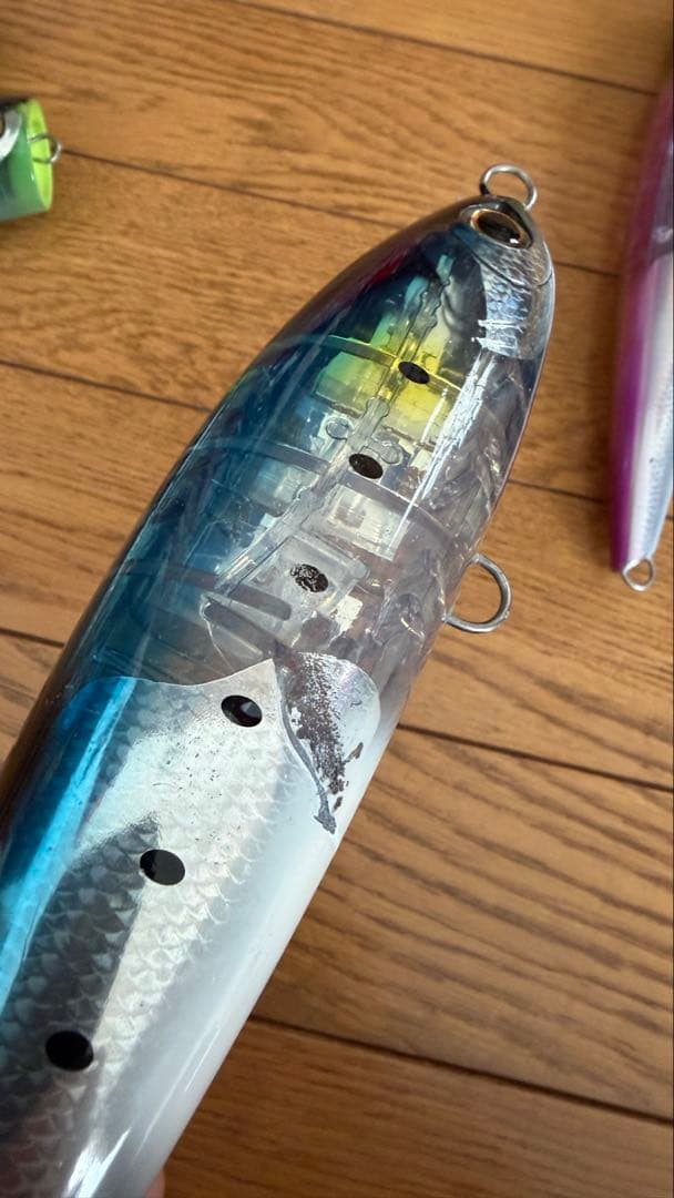 マグロ、ヒラマサ、青物キャスティングルアーとフック、リーダーのセット