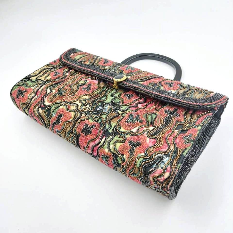 完売モデル Lumy ルミー はしもと ビーズバッグ ハンドバッグ 皇室御用達