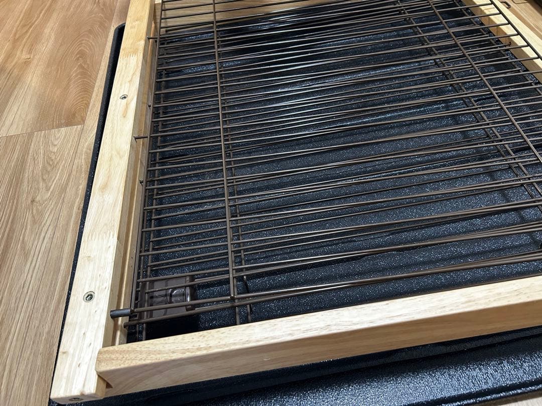 Richell 犬用ケージ 木製スライドペットサークル ワイド 屋根面つき