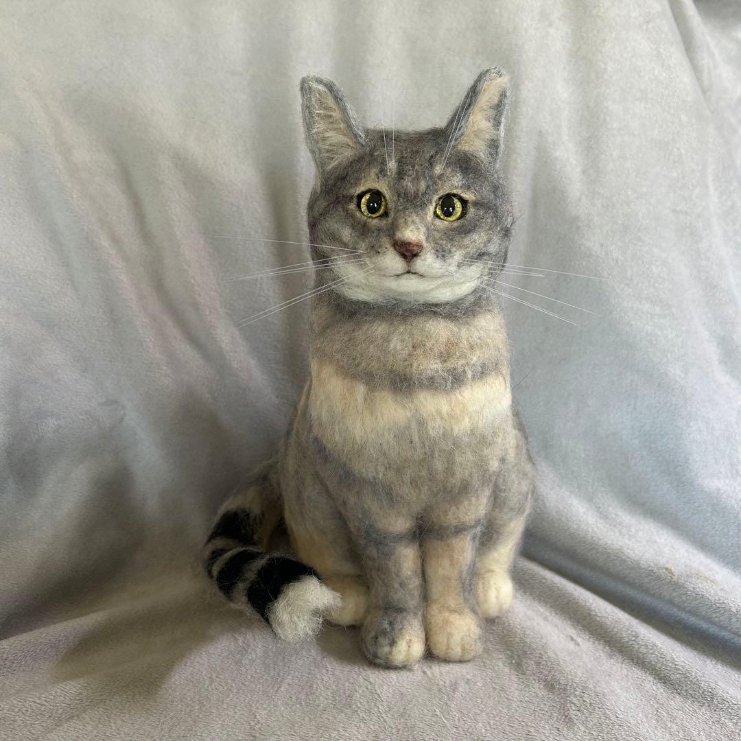 羊毛フェルト猫