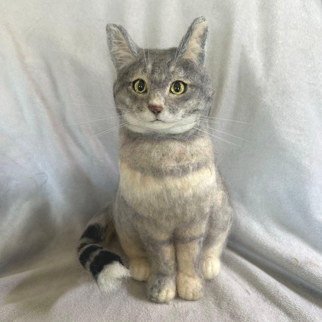 羊毛フェルト猫