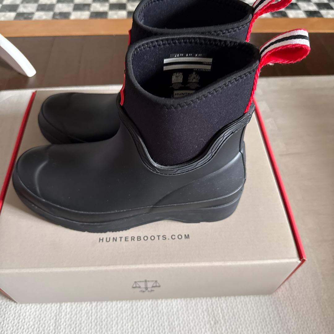 HUNTER ショートレインブーツ ブラック
