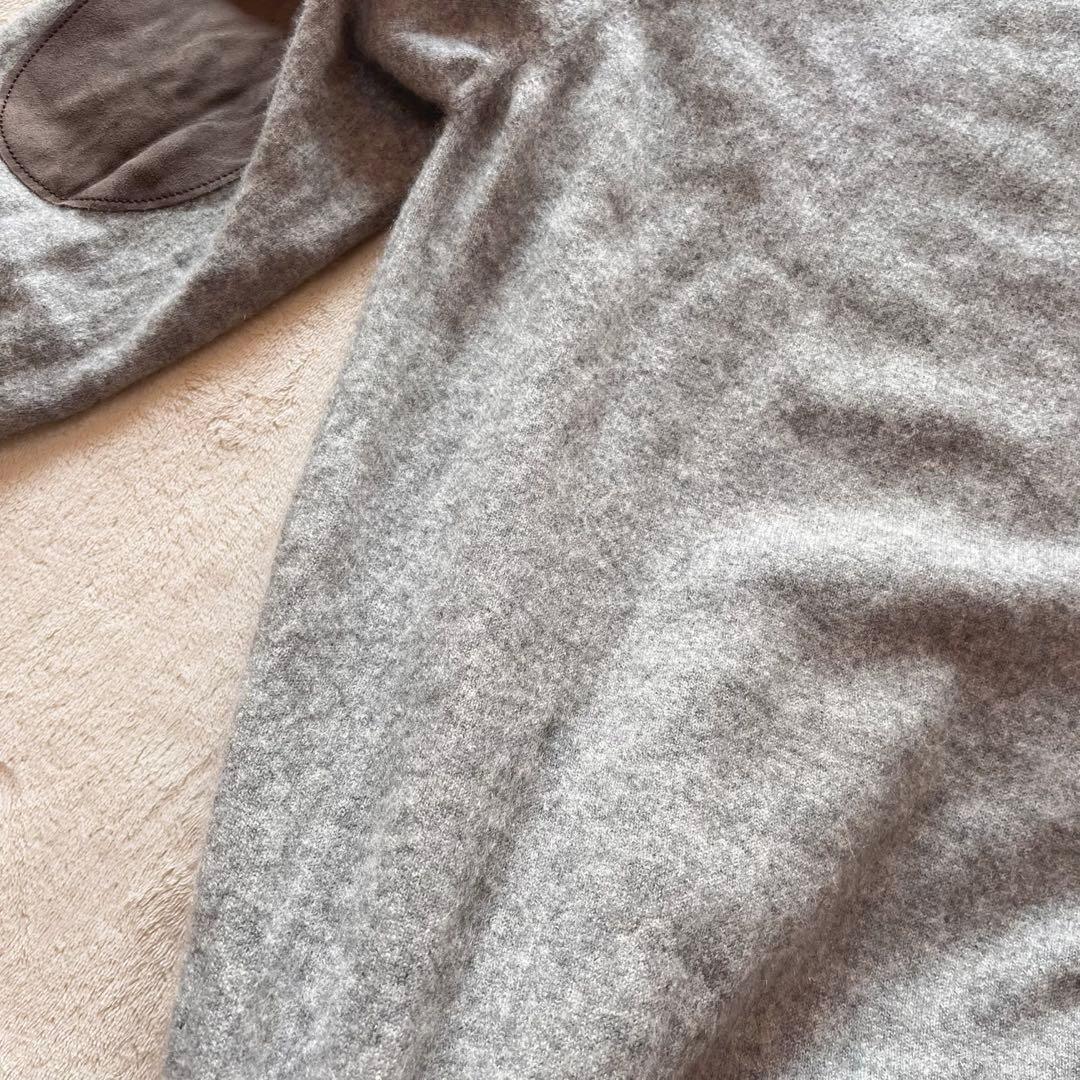 希少✨ブルネロクチネリ　カシミヤ100 クルーネックセーター エルボーパッチ