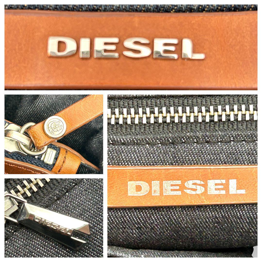 【大人気】DIESEL ディーゼル　デニム　トートバッグ　レザー　希少　美品