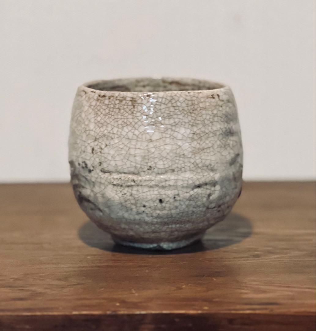 絵志野秋草絵茶碗　加藤春武造　共箱