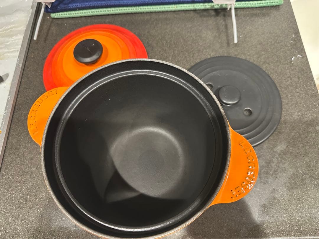 ル・クルーゼ　ココット・エブリィ 18 オレンジ　内蓋付き