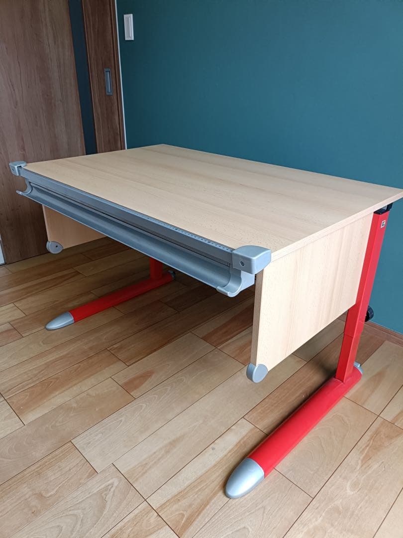 KETTLER （ドイツ）学習机 ナチュラル/レッド