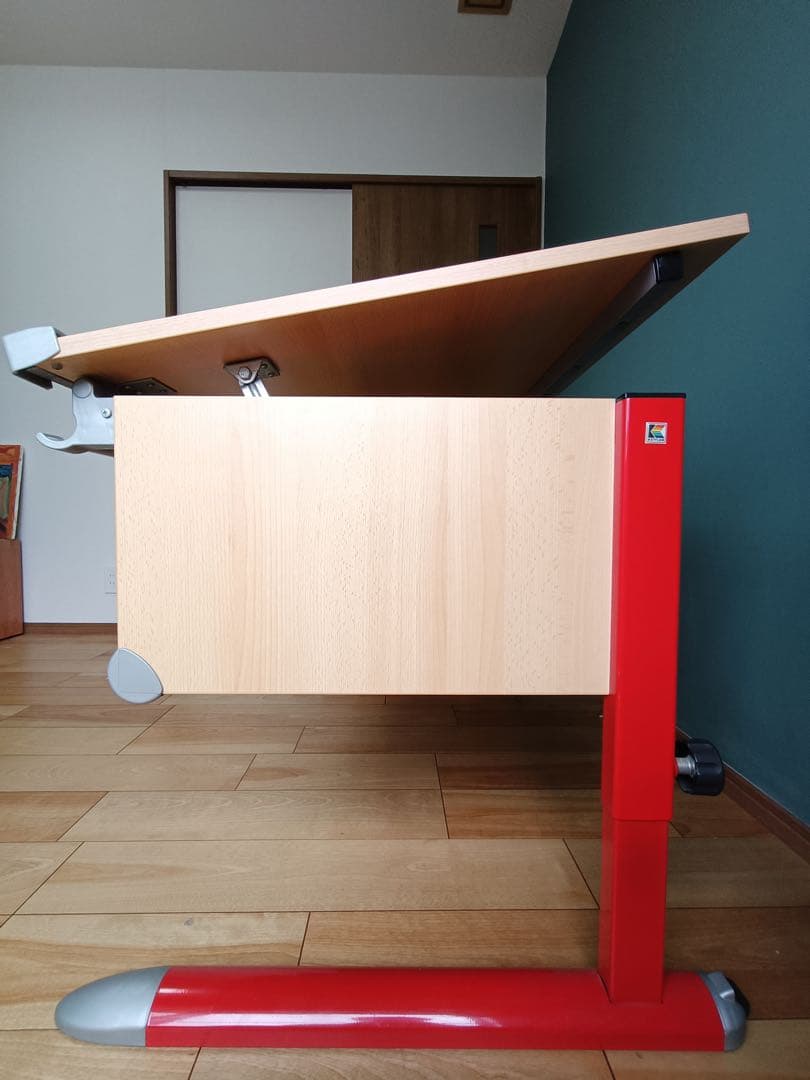 KETTLER （ドイツ）学習机 ナチュラル/レッド