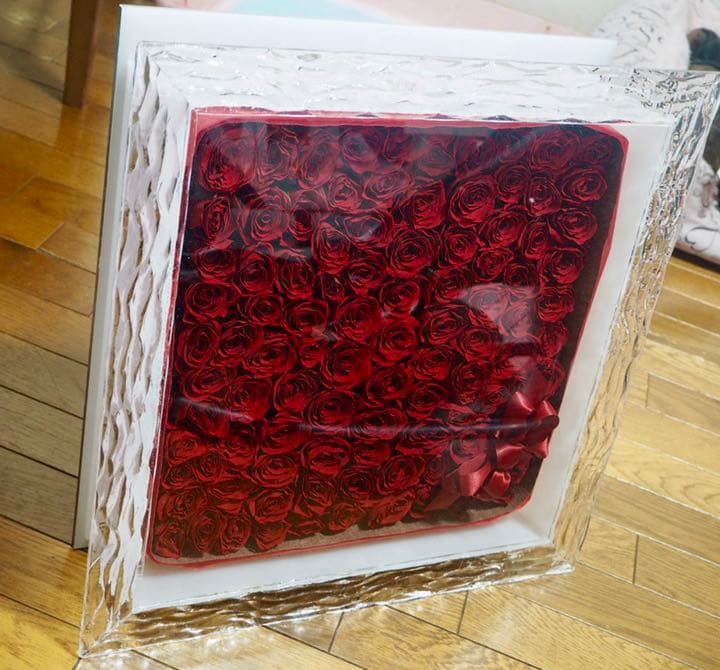 プロポーズ 薔薇 リゾットフラワー 特注 オリジナル 婚約 インテリアにも