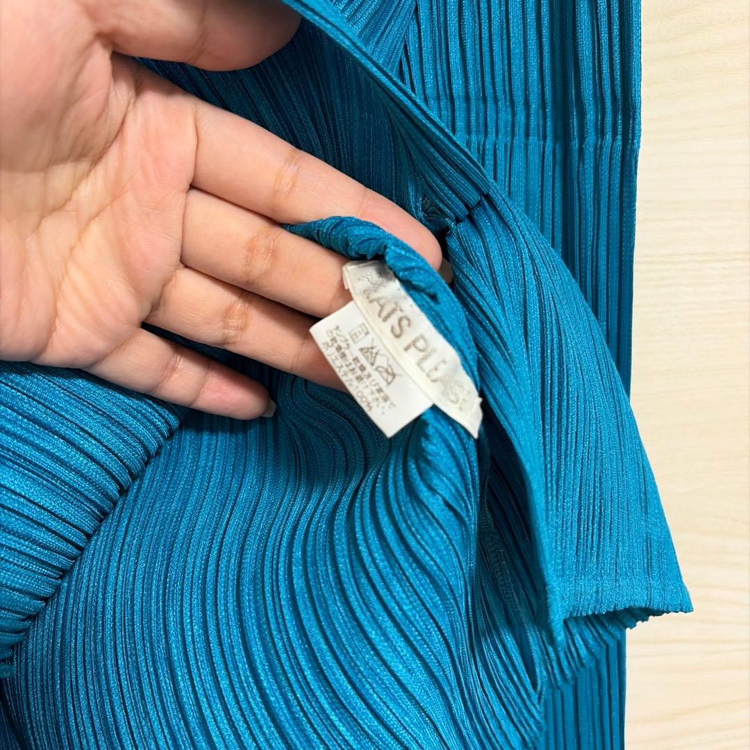 プリーツプリーズ　オリエンタル　モード　マオカラー　トップス　希少デザイン