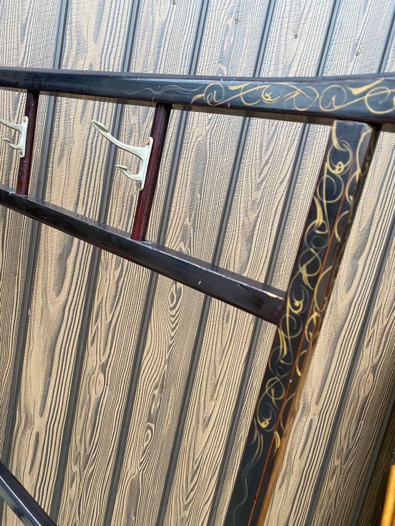 衣桁　和風ハンガーラック　着物掛け　和家具　和小物　黒衣桁