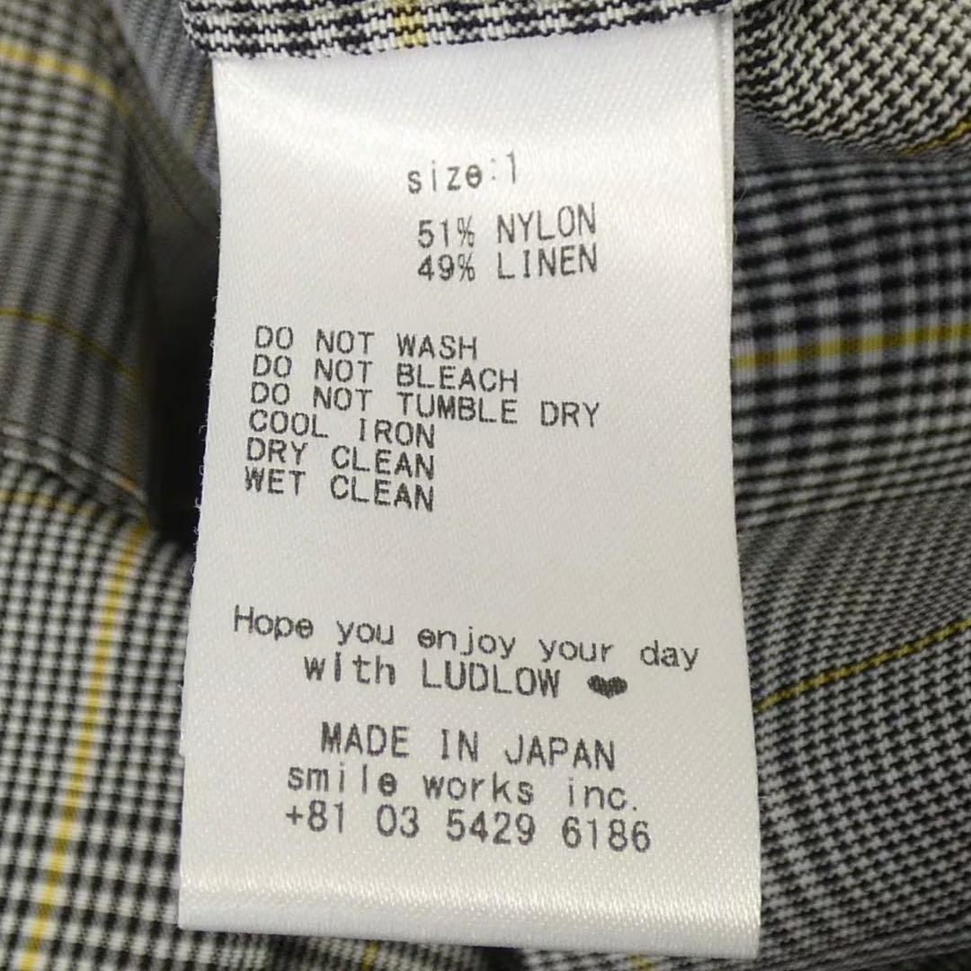 極美品 LUDLOW ラドロー チェック柄 ブラウス リネン