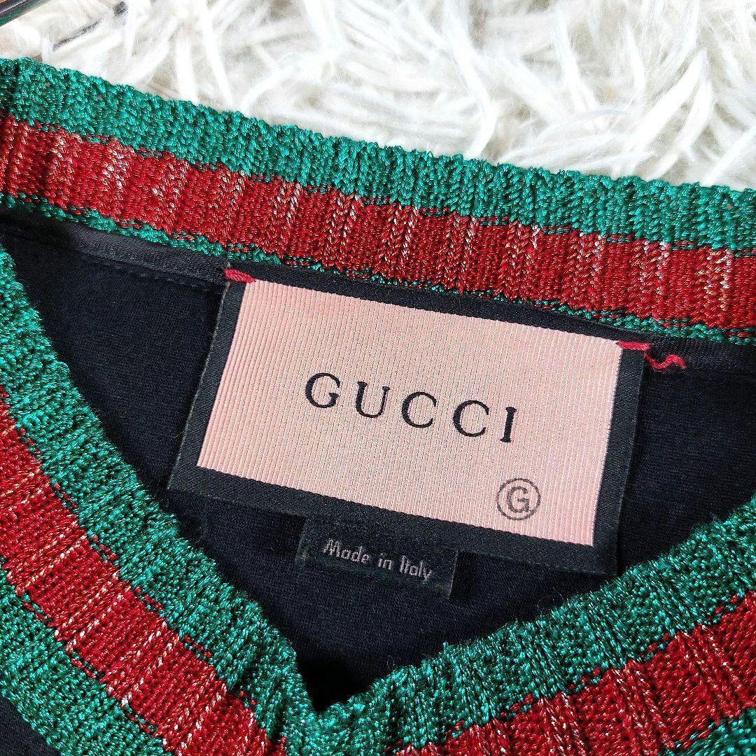 GUCCI ボンディング シェリーライン ビッグロゴ スウェット トレーナー 黒