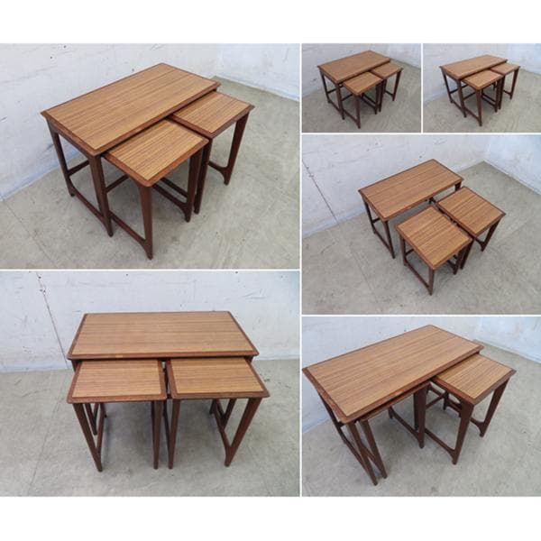 美品■希少■オールドマルニ/maruni■ネストテーブル■孔雀ロゴ■60年代■