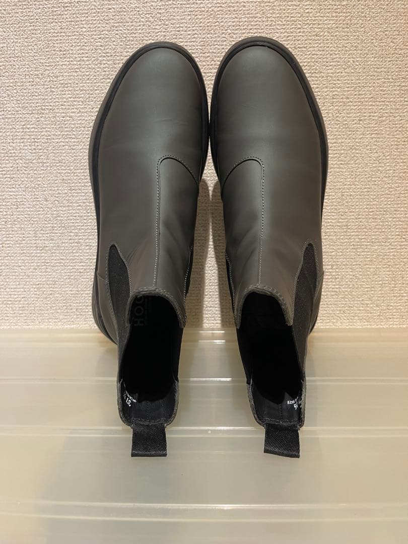 HOGAN レディース オリーブ色(グレー)サイドゴアブーツ