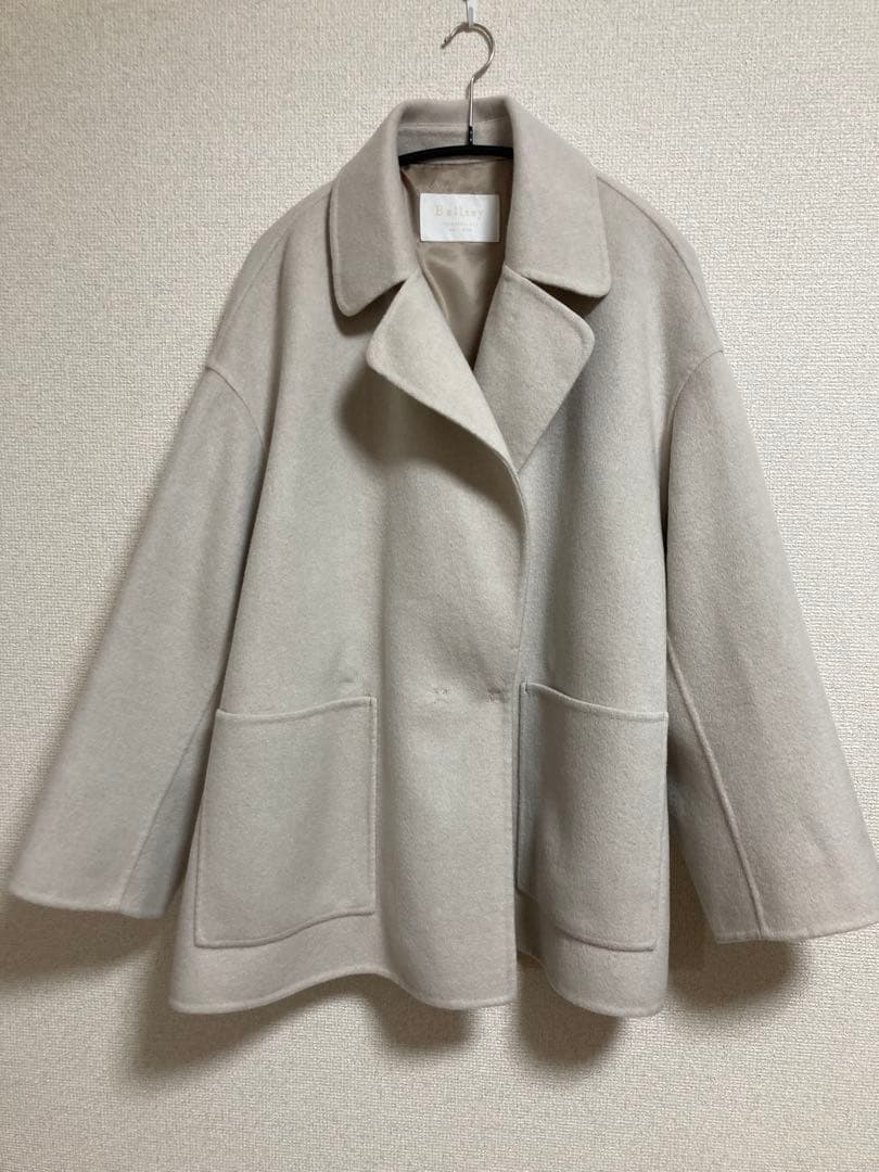 Ballsey プレミアムウールリバー オープンカラーショートコート 36