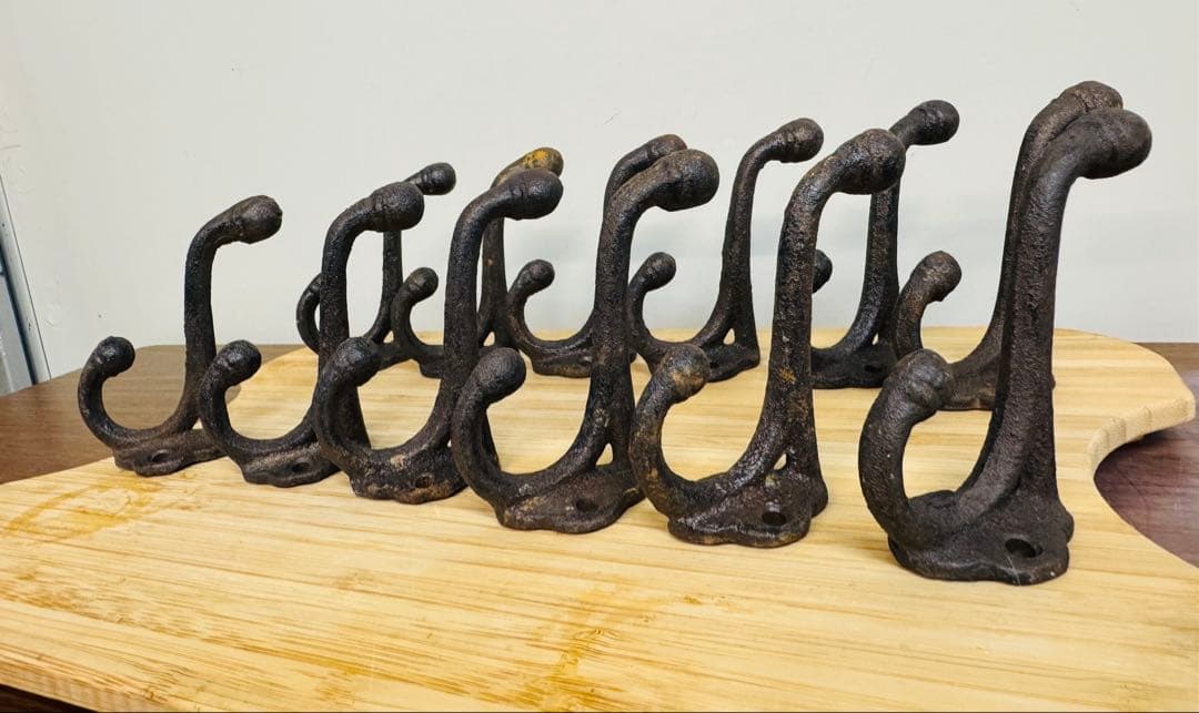 アンティーク調 鋳鉄フック ×12個セット