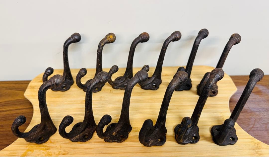 アンティーク調 鋳鉄フック ×12個セット