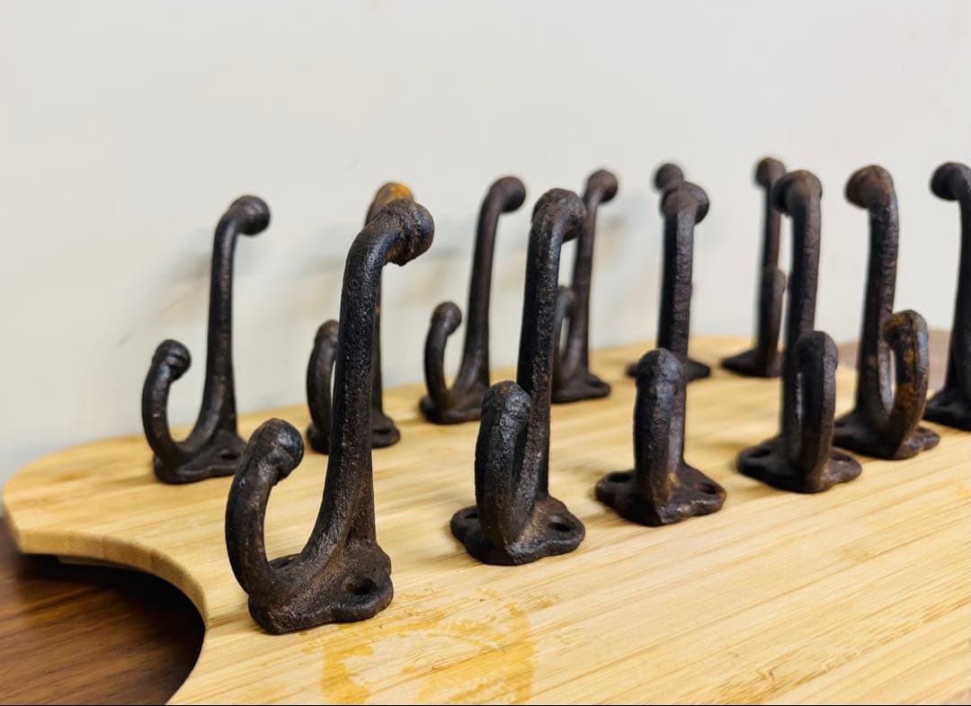 アンティーク調 鋳鉄フック ×12個セット