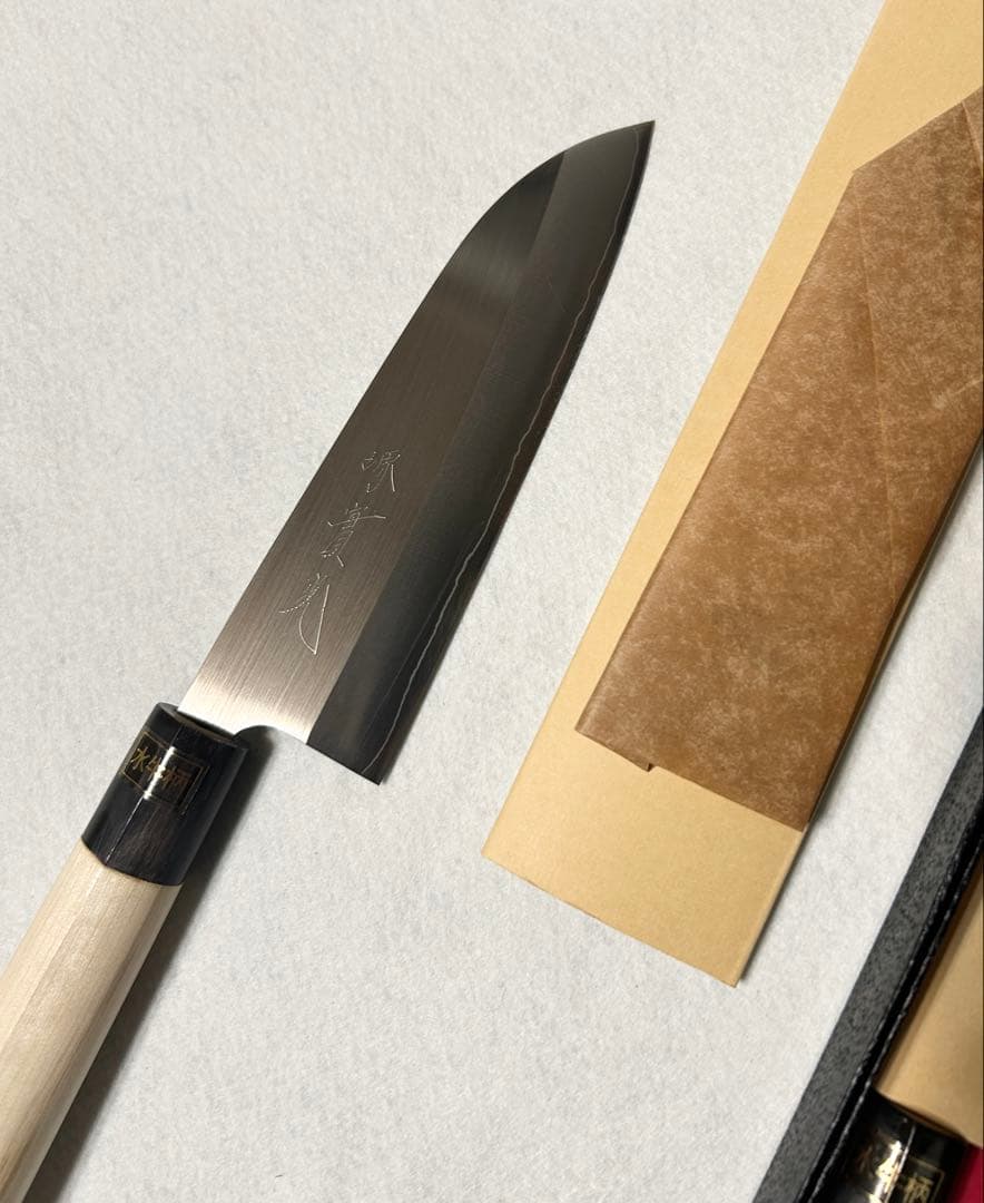實光 水牛柄 和包丁 三本揃 刺身包丁 三徳包丁 出刃包丁 高級 御料理包丁