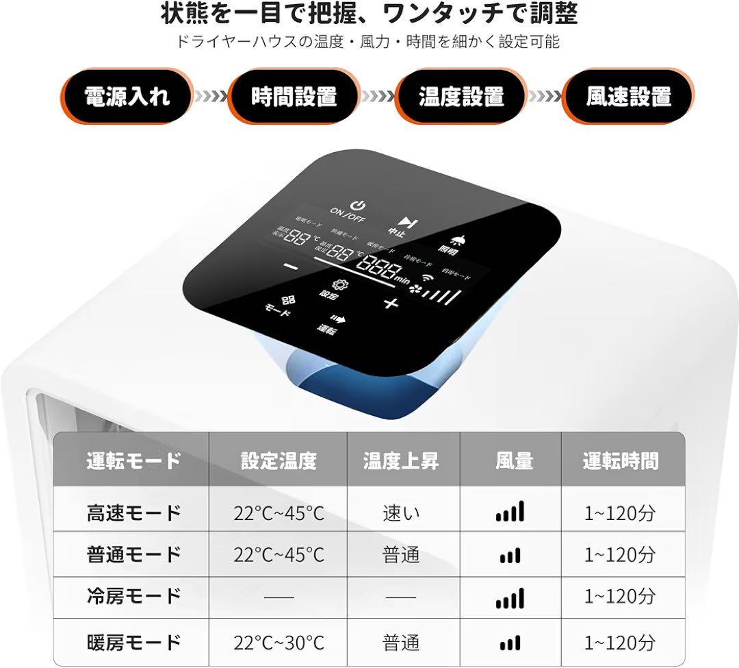 82L大容量 ペットドライルーム ペットドライヤー 乾燥機ボックス 多頭用 犬猫