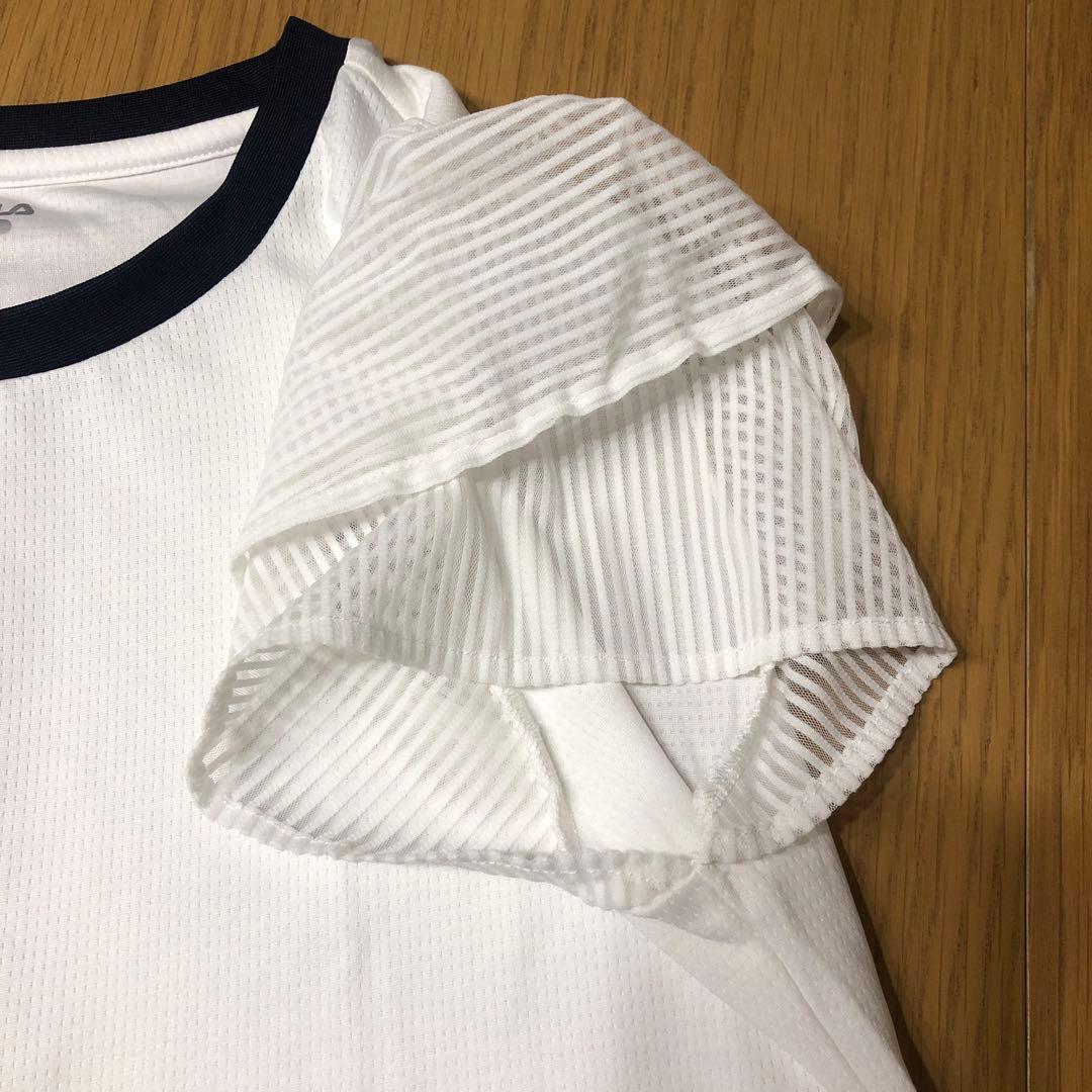 FILAテニスウェア エレガント上下 セットアップ 白 Lサイズ