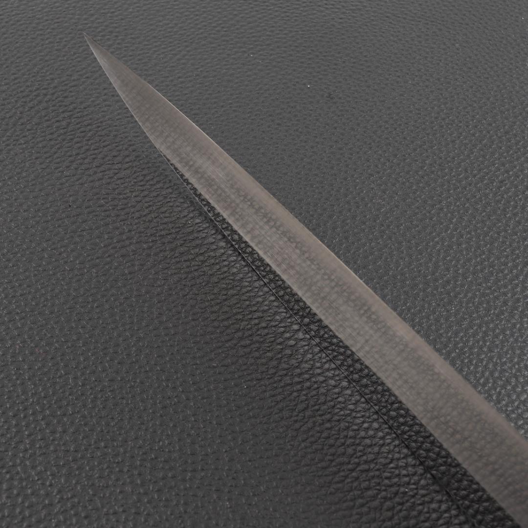 10994フグ引 柳刃包丁 尺寸 鏡面仕上げ 刃は究極の切れ味 黒檀黒水牛八角柄