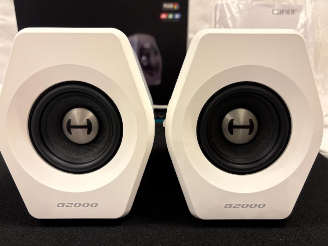 【美品】Edifier G2000 RGB ゲーミング PCスピーカー ホワイト