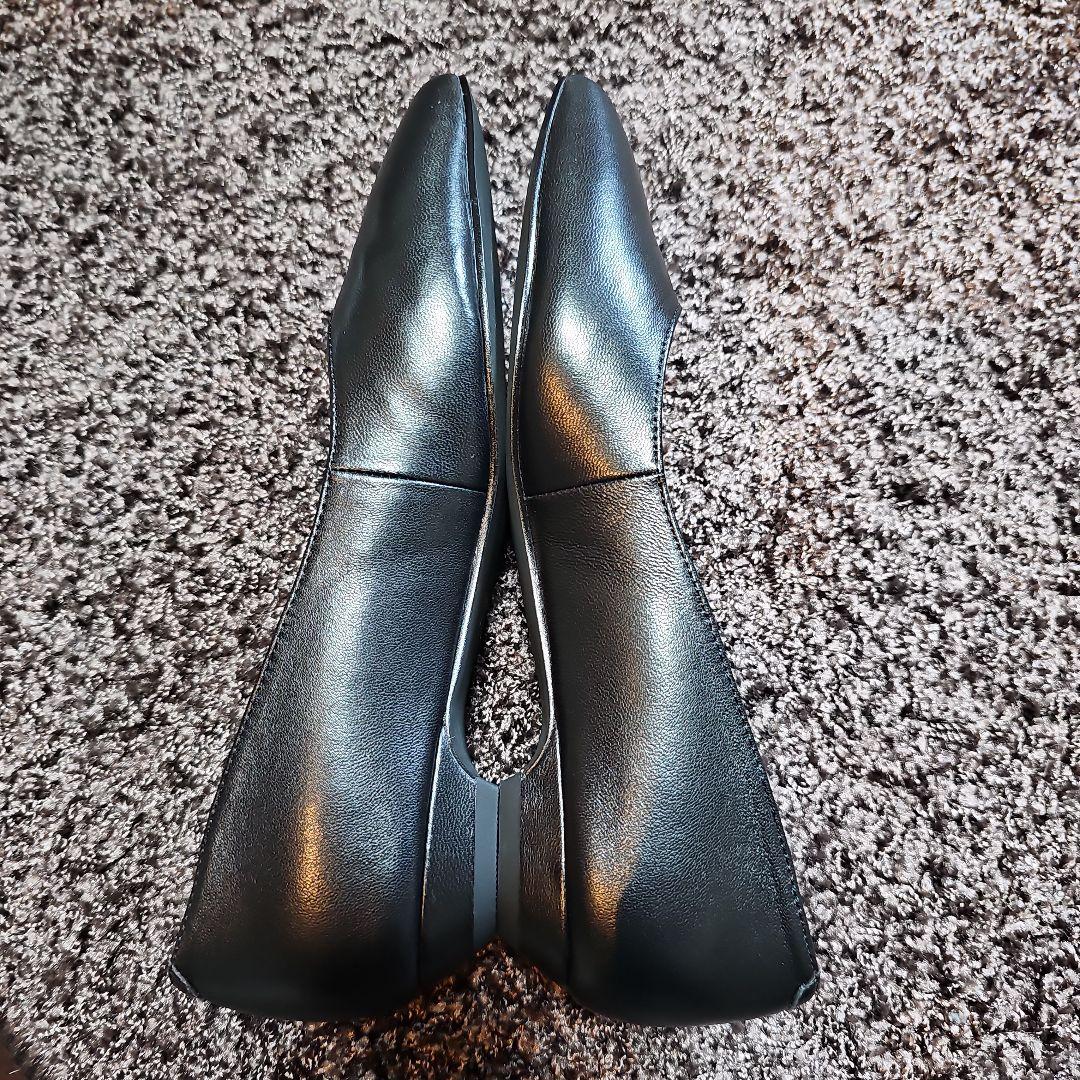 HIMIKO 卑弥呼 フラットシューズ 本革 ヒール低め2㎝ 23.0 ブラック