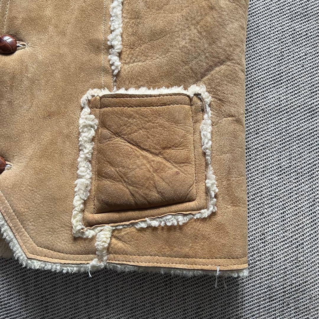 希少70's~80's vintage ムートンベスト　シープスキン　キャメル