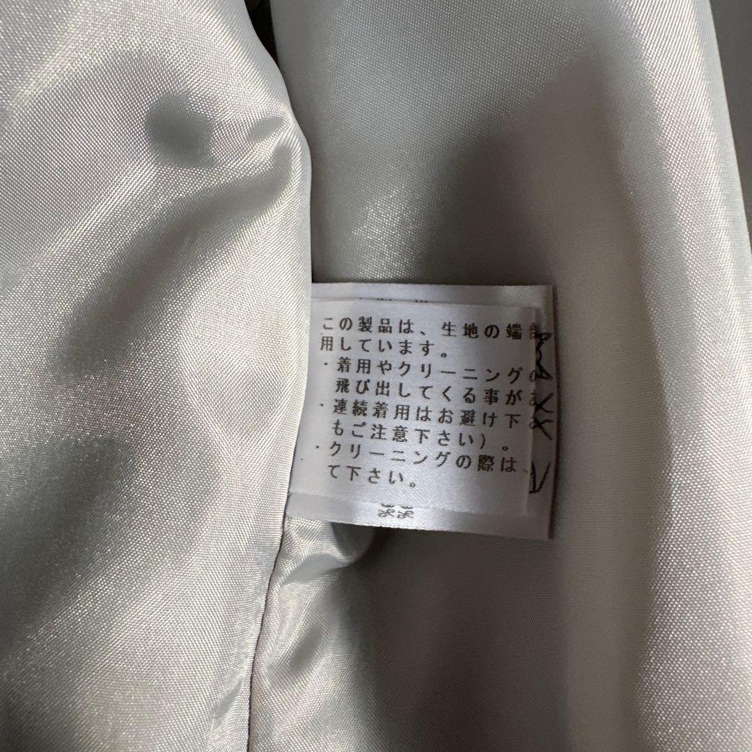 23区 フォックスファー付 ウールPコート グレー 46 3L 大きいサイズ