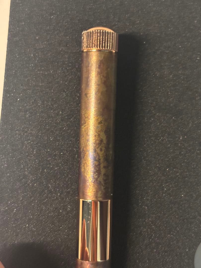 【限定】ROMEO No.3 細軸 斑紋孔雀色 ヴィンテージローズ ボールペン