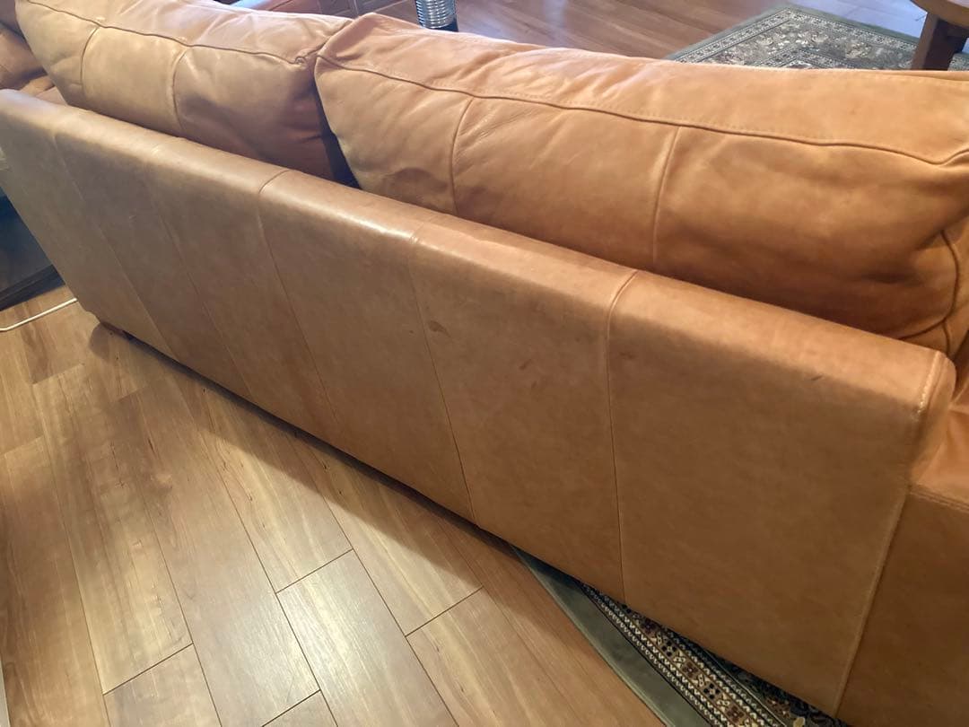 クラッシュゲート本革2.5人掛けソファ