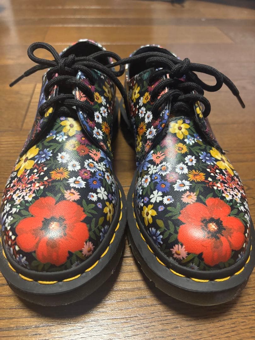 【美品】Dr. Martens 1461 花柄レザー 3ホールシューズ UK4