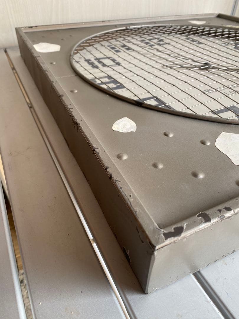 掛時計　ヴィンテージ　特大掛時計　鉄製　メッシュ