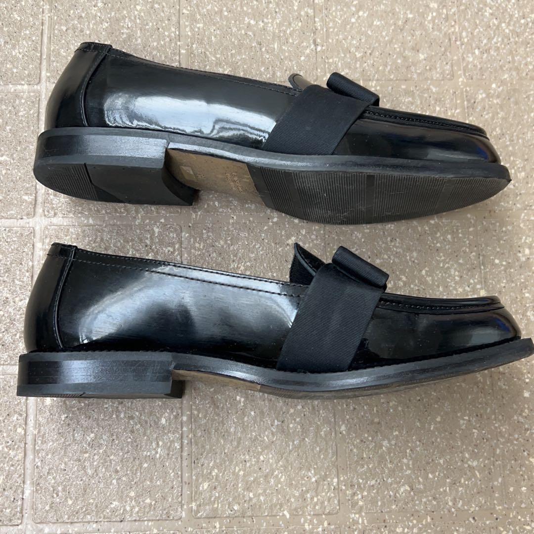 美品　ディエゴベリーニ　ローファー　36 ブラック　リボン　黒