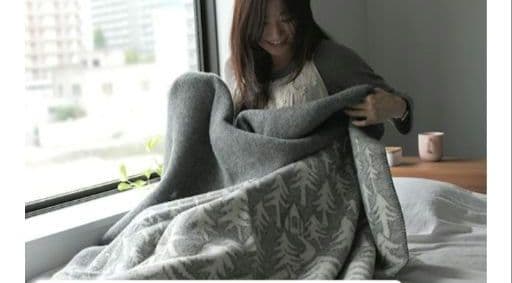 KLIPPAN✕mina perhonen 　ウールブランケット　グレー