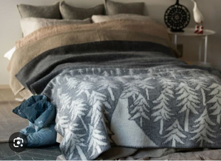 KLIPPAN✕mina perhonen 　ウールブランケット　グレー