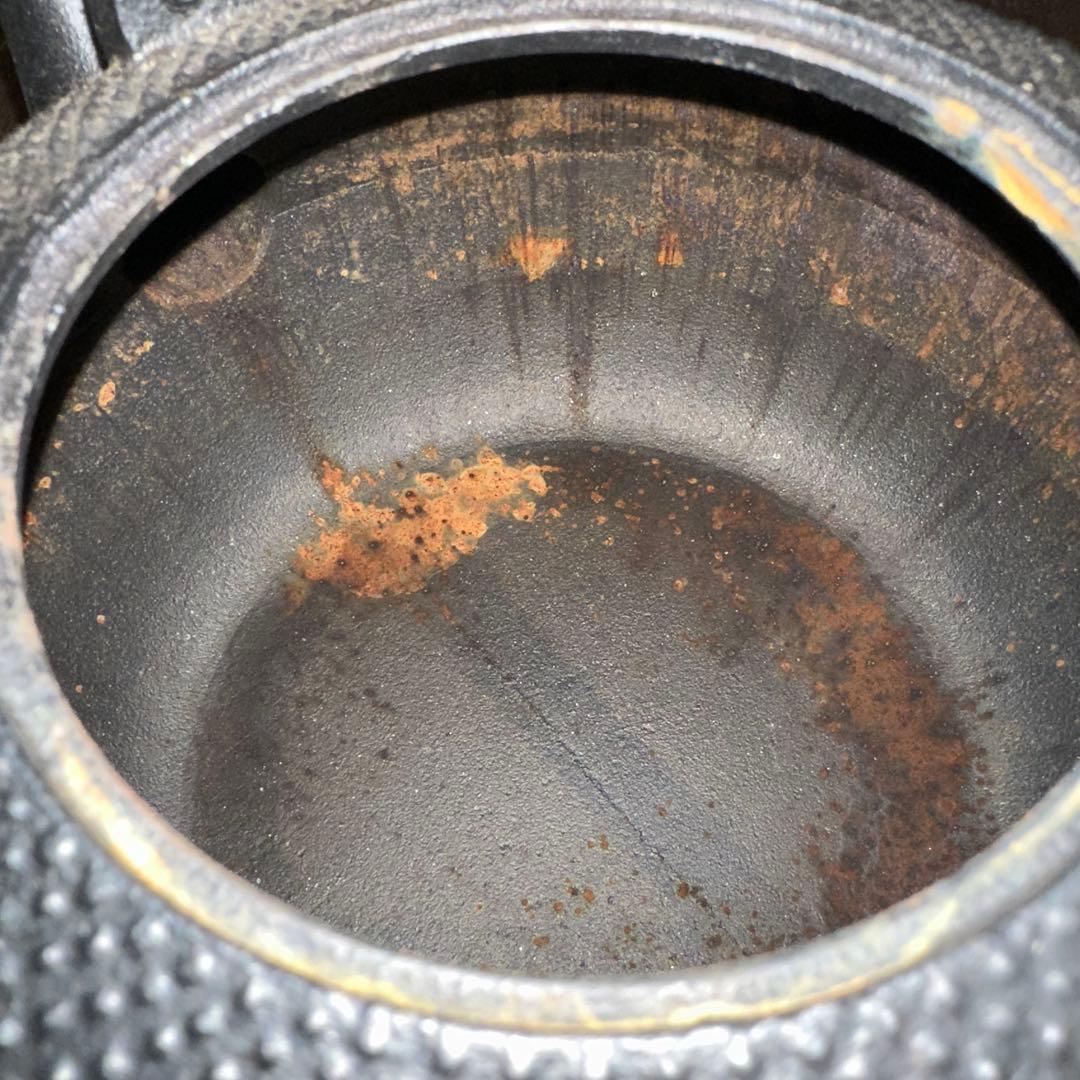 あられ形鉄瓶　中古