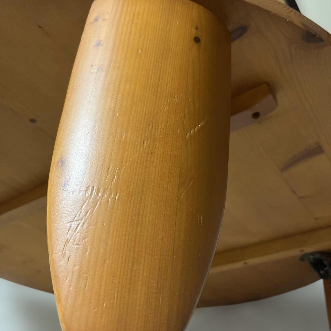 【引越しの為お値下げ】 ニトリ　天然木折り畳みテーブル ちゃぶ台　円卓