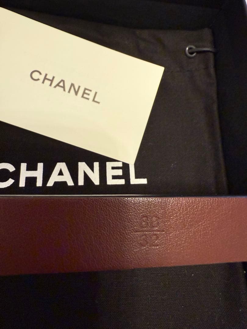 CHANEL ロゴ ベルト 黒