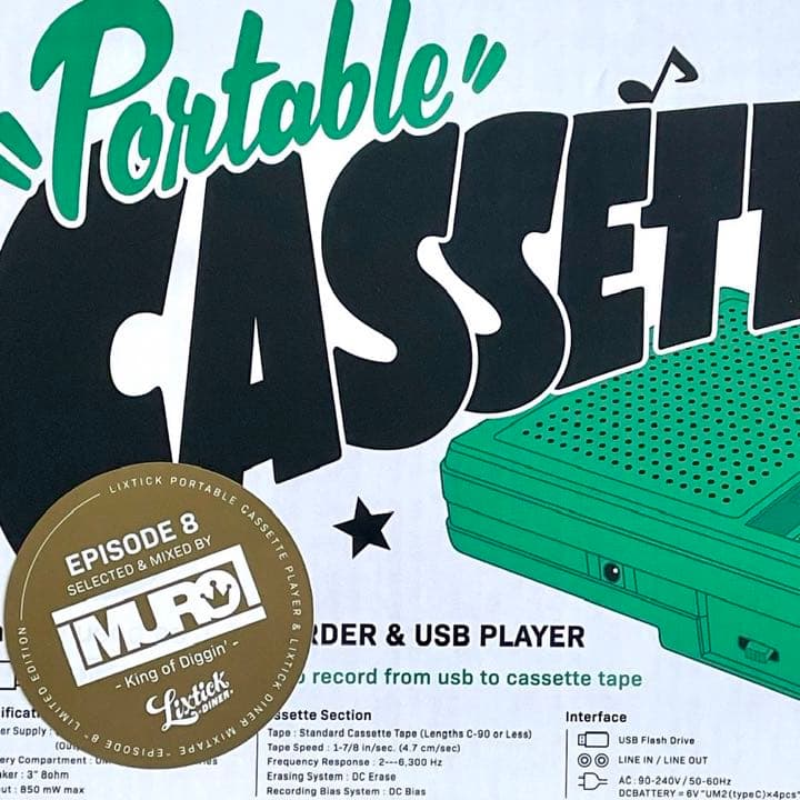 その他 LIXTICK PORTABLE CASSETTE PLAYER & MURO